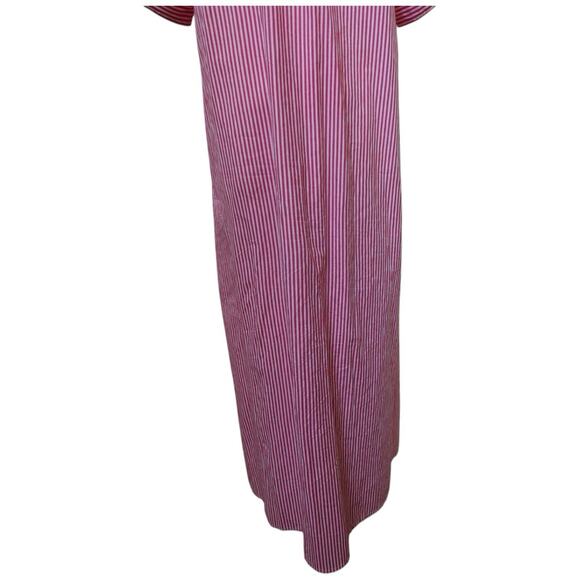 Livro Gibbons Short Sleeve Collared Button Down Midi Dress Harbour Stripes Sz L - Picture 11 of 12